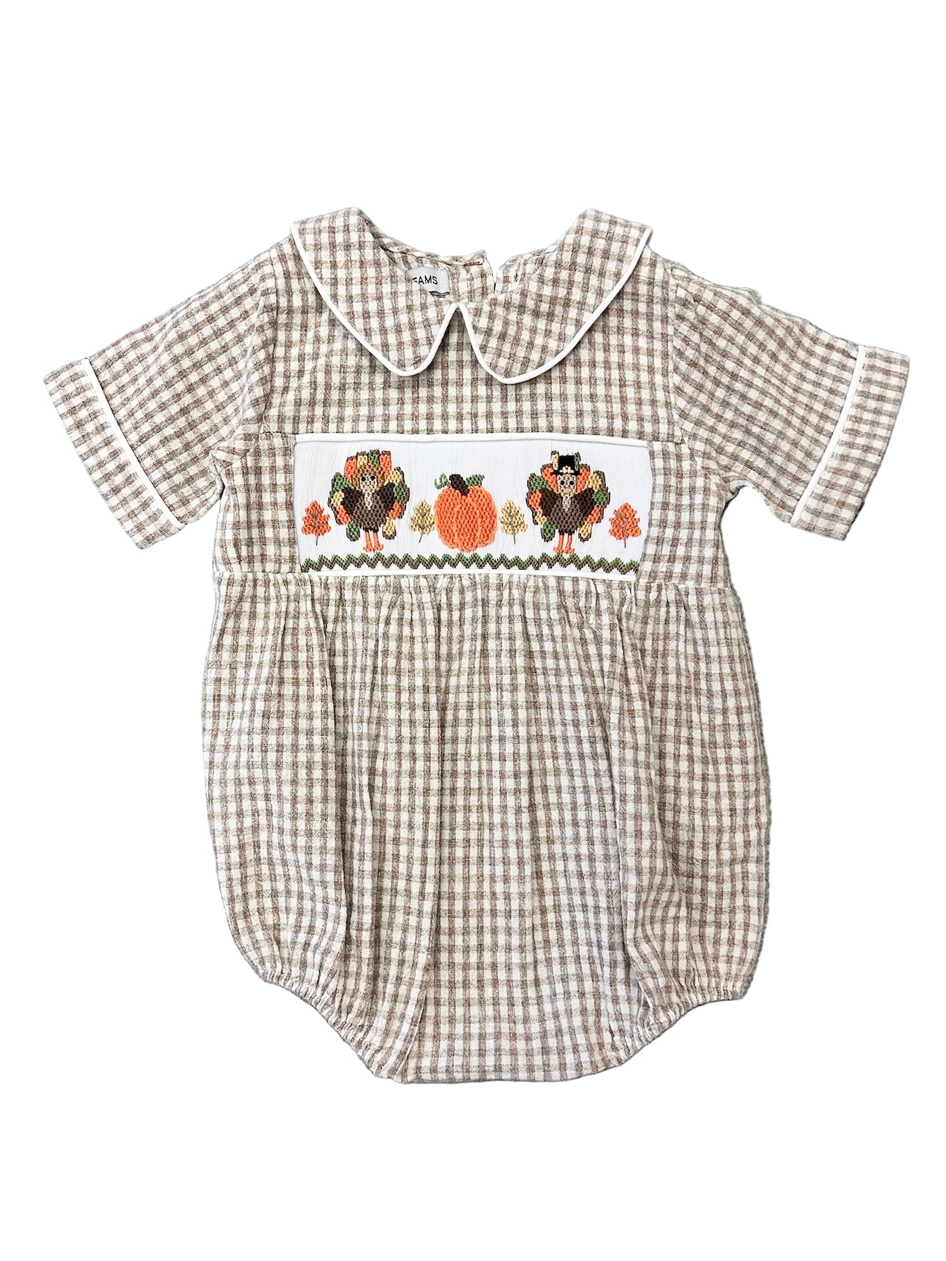 Turkey Smocked Boy Bubble