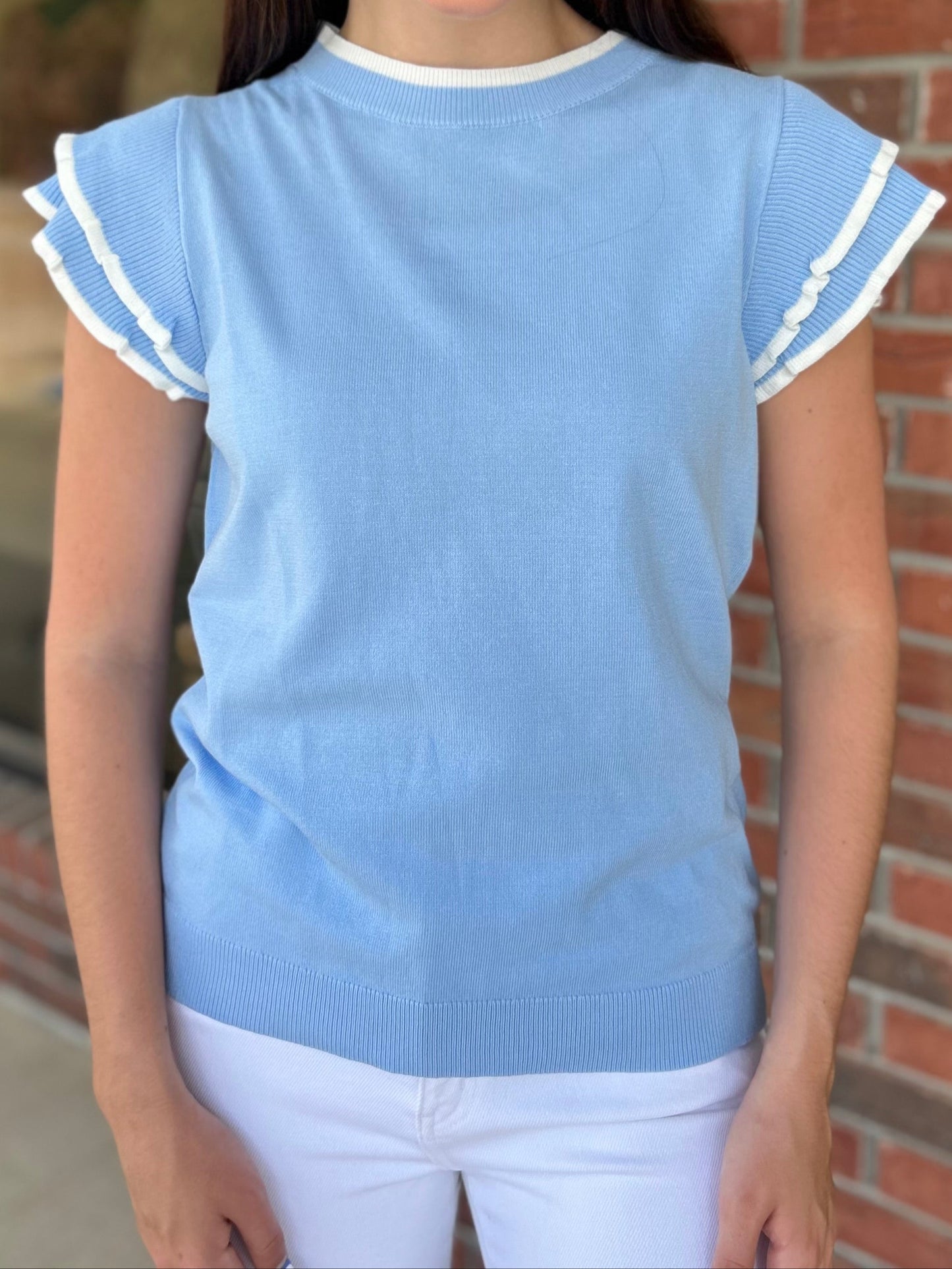 Set To Win Powder Blue Top