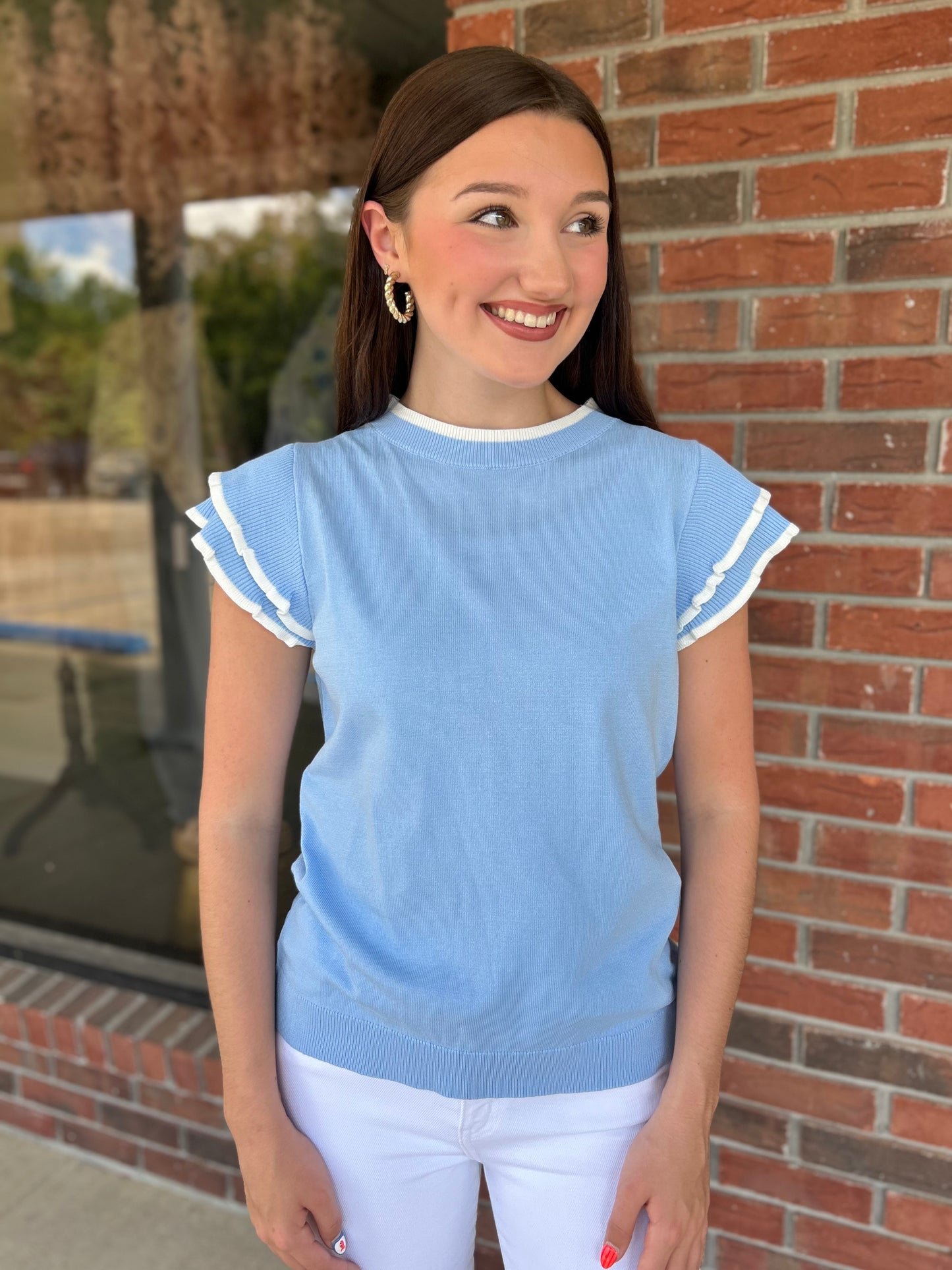 Set To Win Powder Blue Top