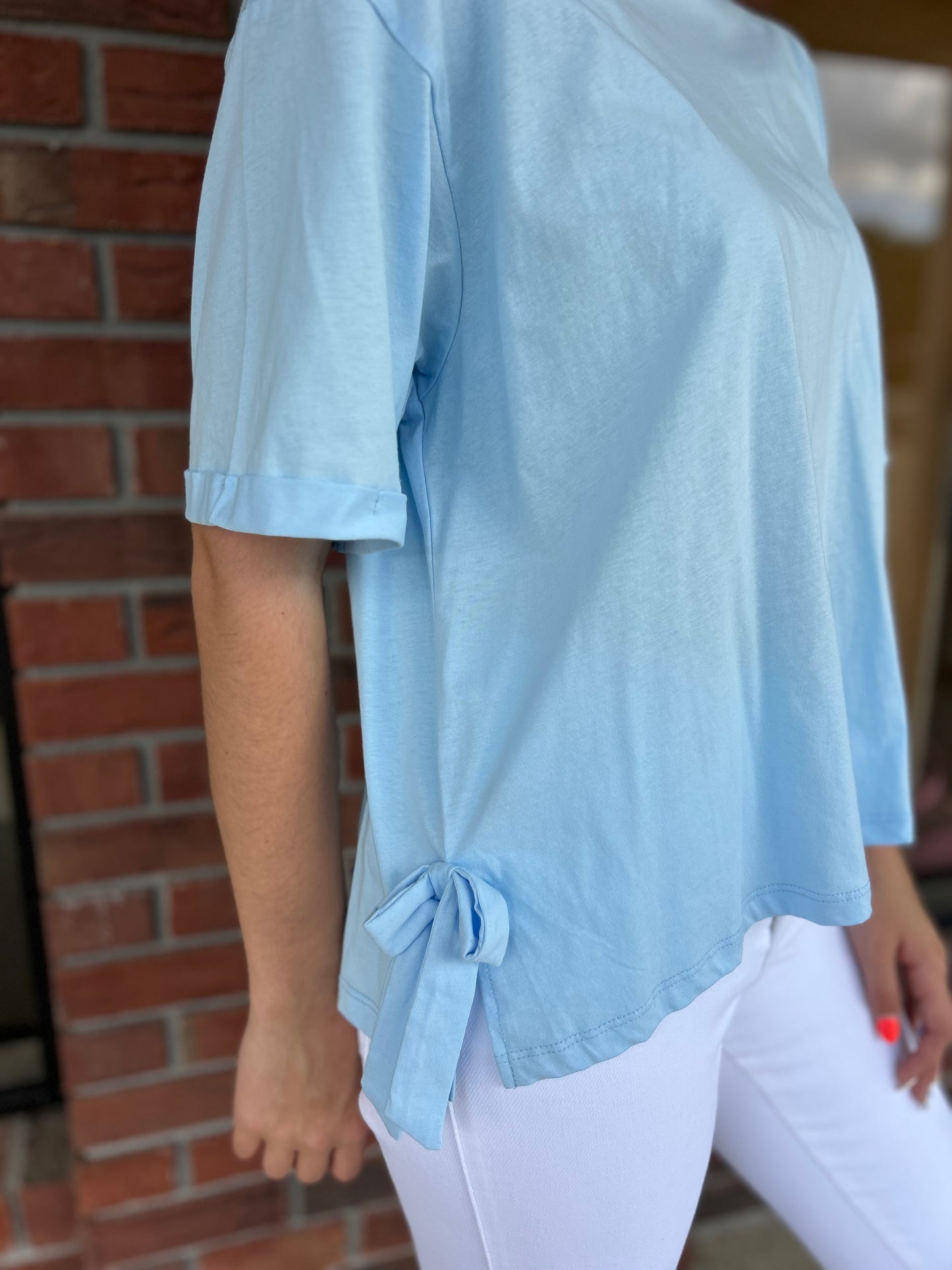 Play The Blues Bow Detail Top