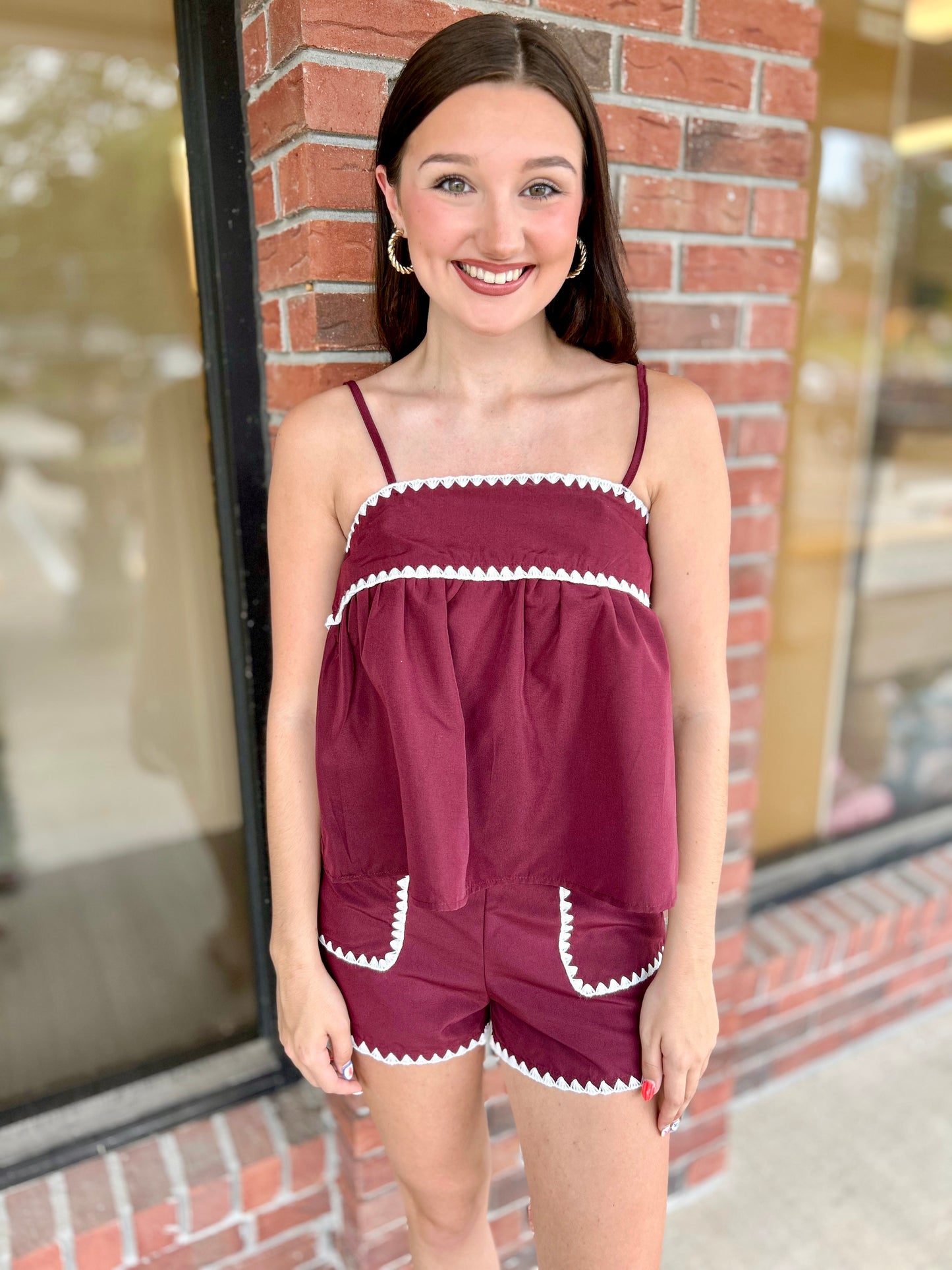 In The Junction Maroon Top