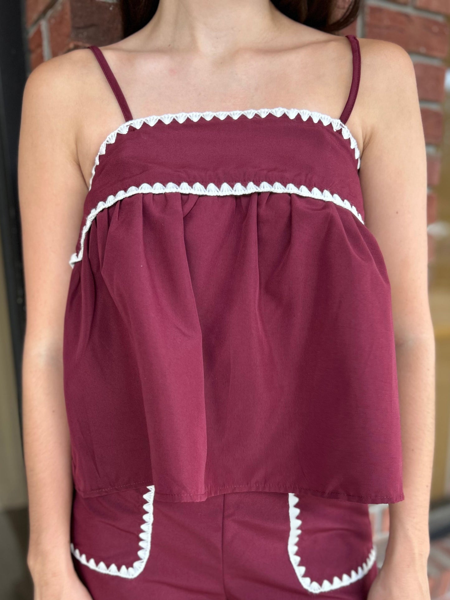 In The Junction Maroon Top