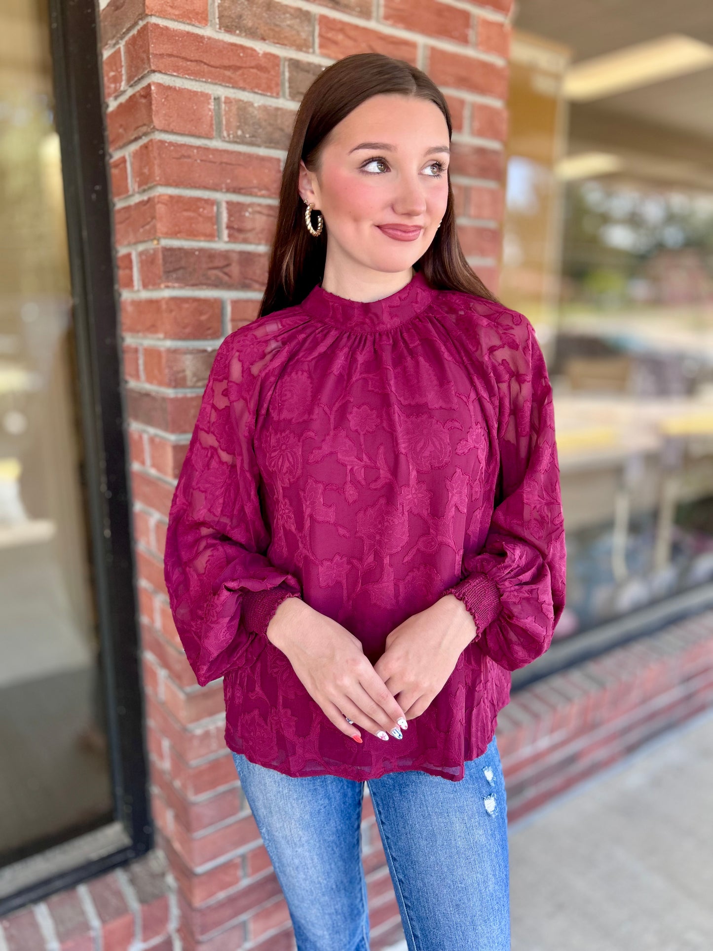 Fine Wine Embossed Top