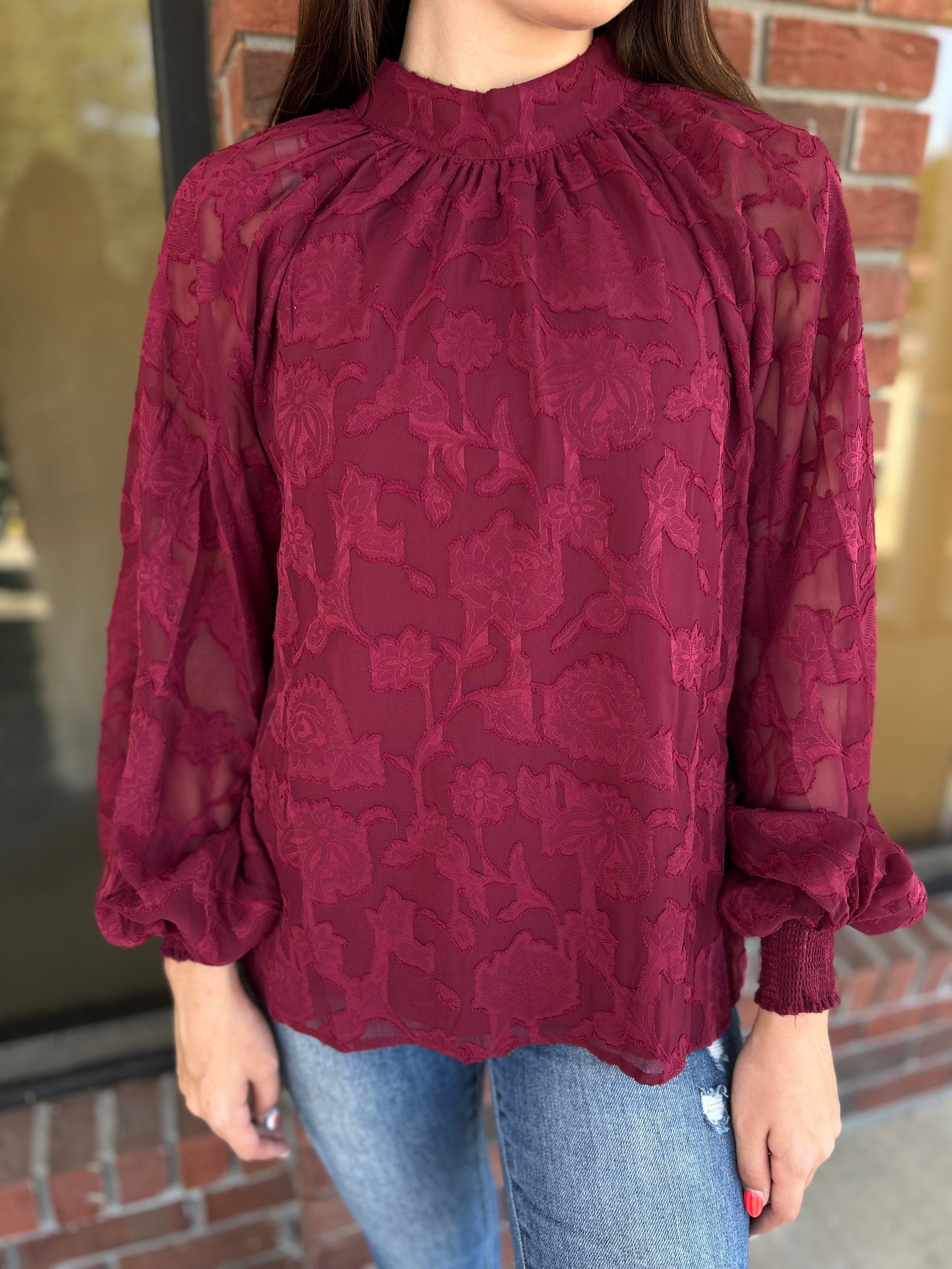 Fine Wine Embossed Top