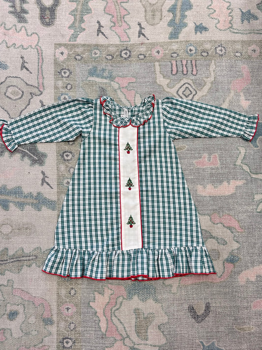 Christmas Tree Embroidered Night Gown