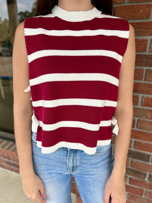 Go Dawgs Stripe Sweater Vest