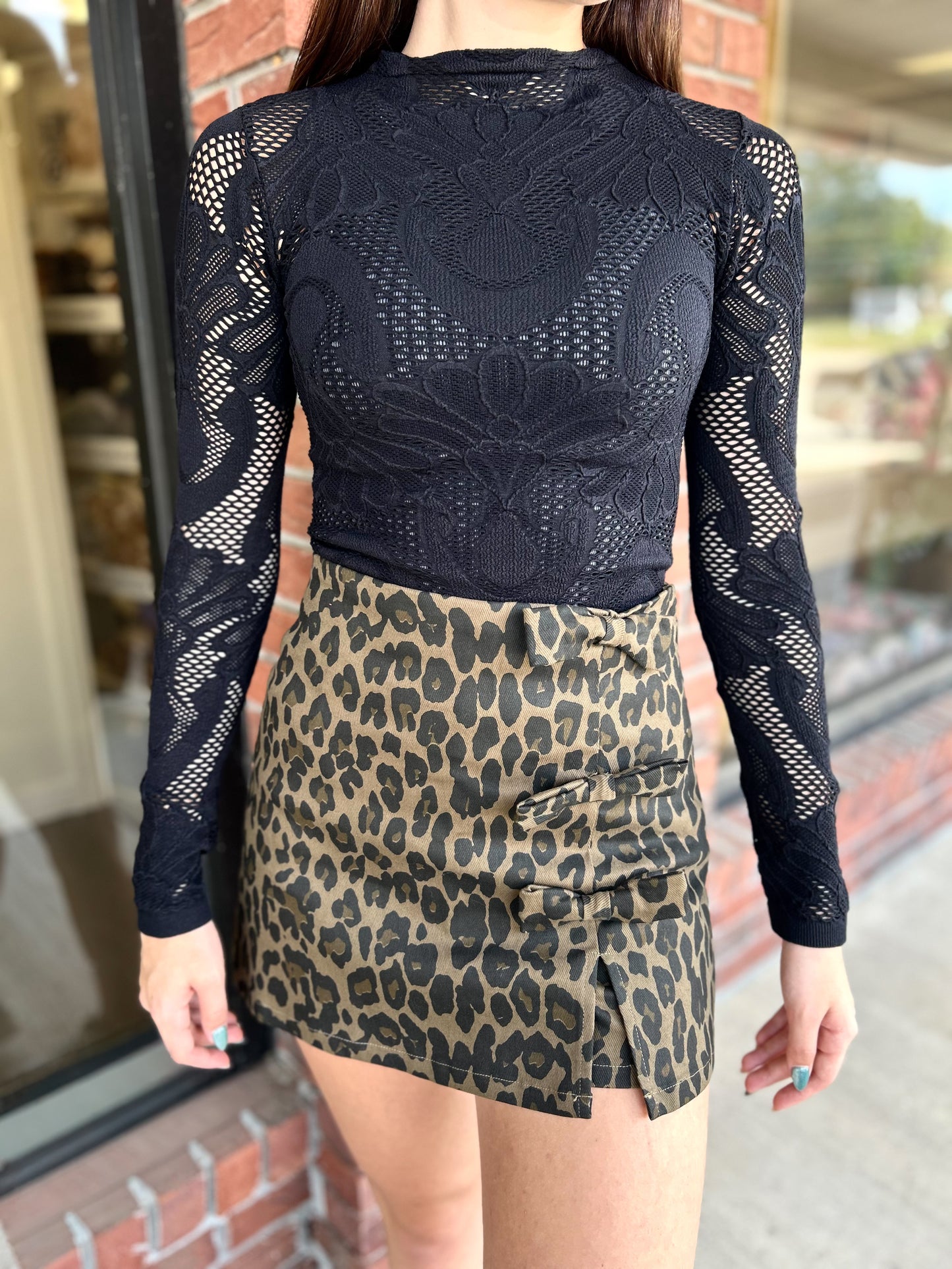 Living For Leopard Mini Skirt