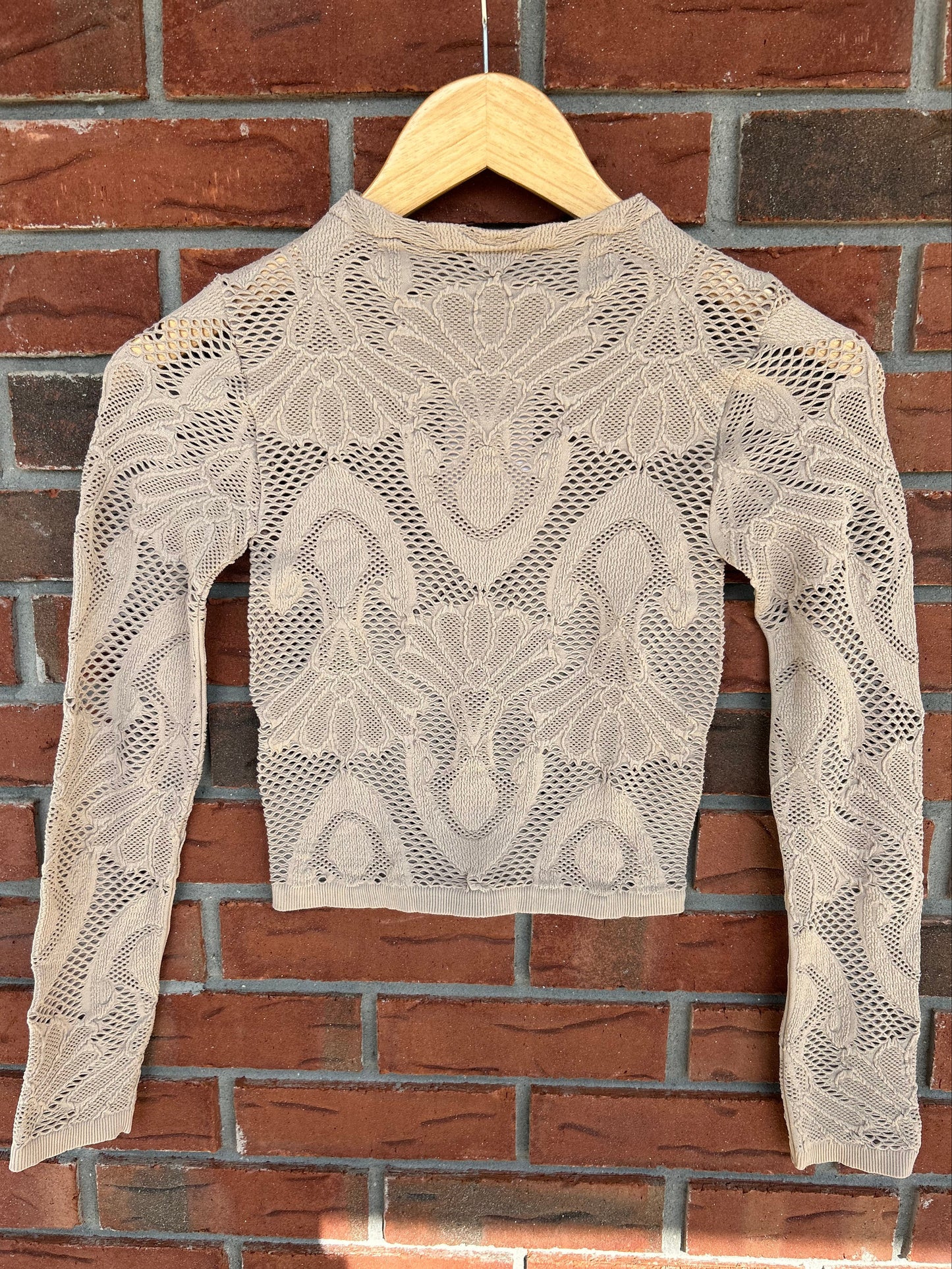 Jacquard Jewel Mock Neck Top - Ash Mauve