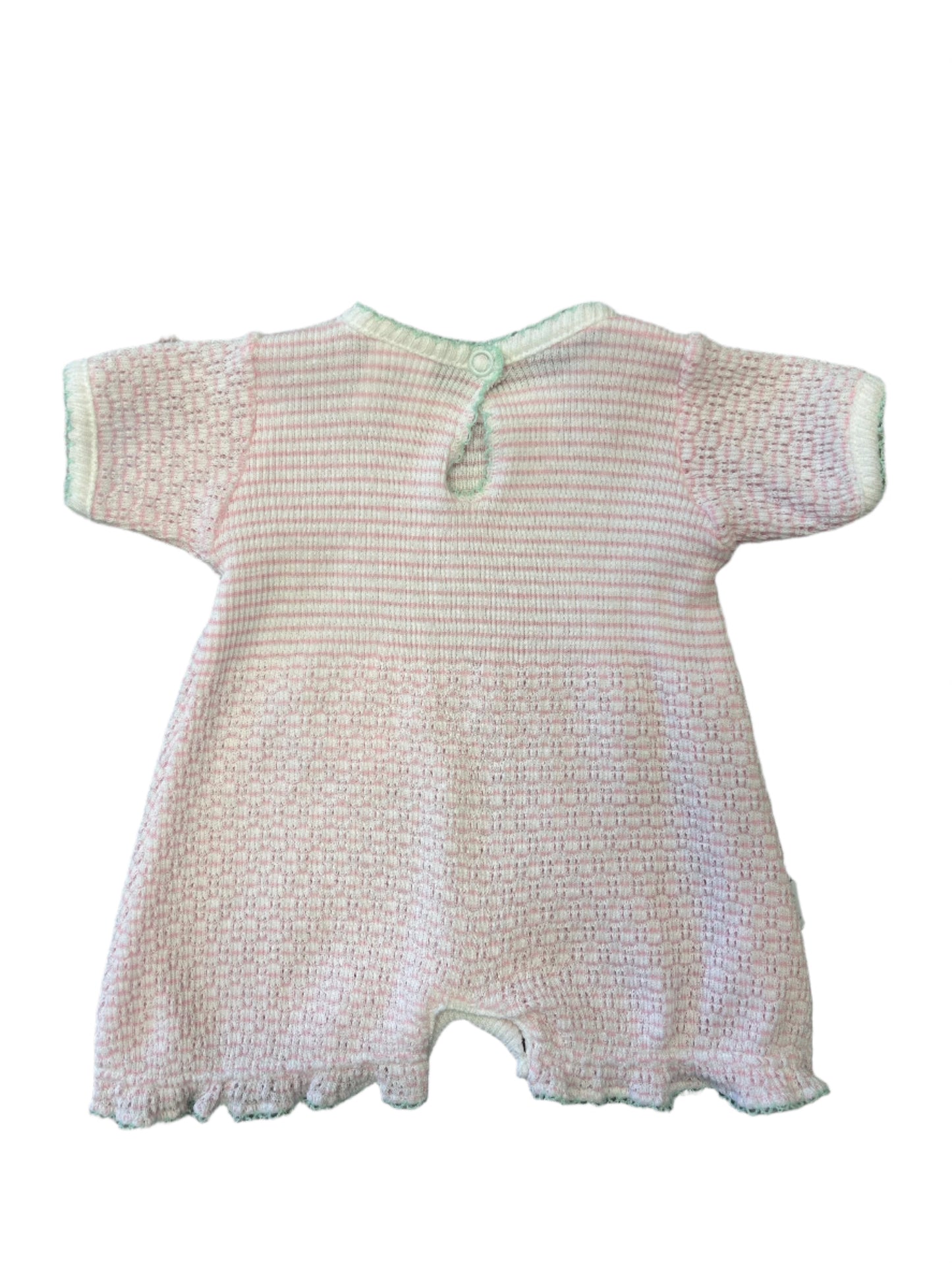 Paty Pink Knit Bubble With Mint Trim