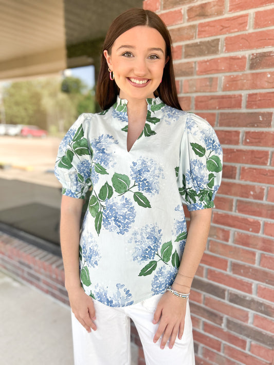 Grand Garden Hydrangea Blouse