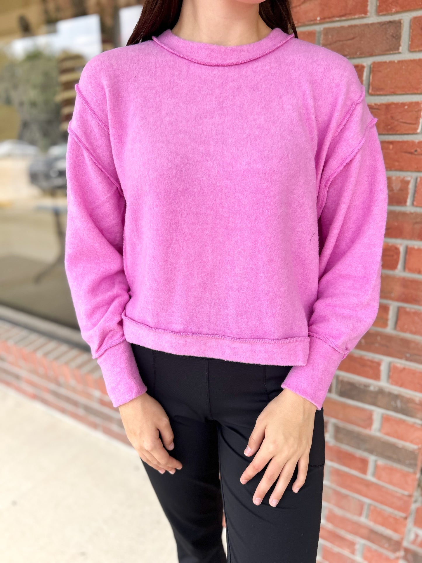 Bright Mauve Oversized Sweater