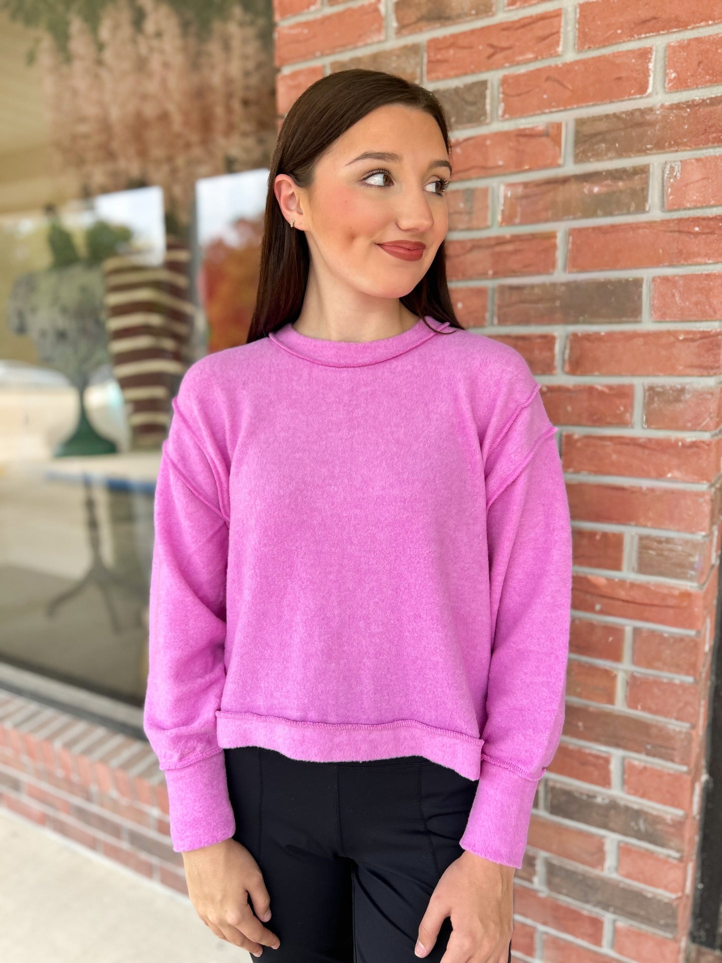 Bright Mauve Oversized Sweater