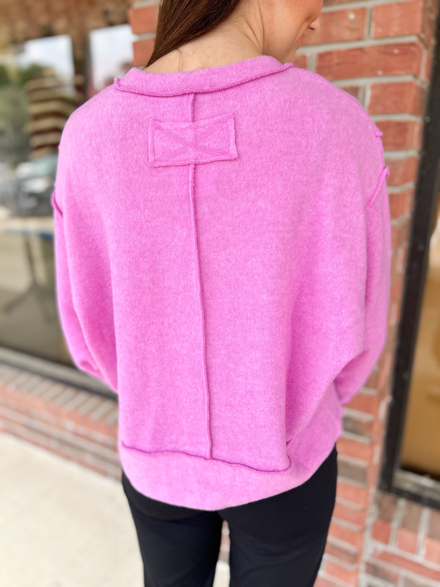 Bright Mauve Oversized Sweater