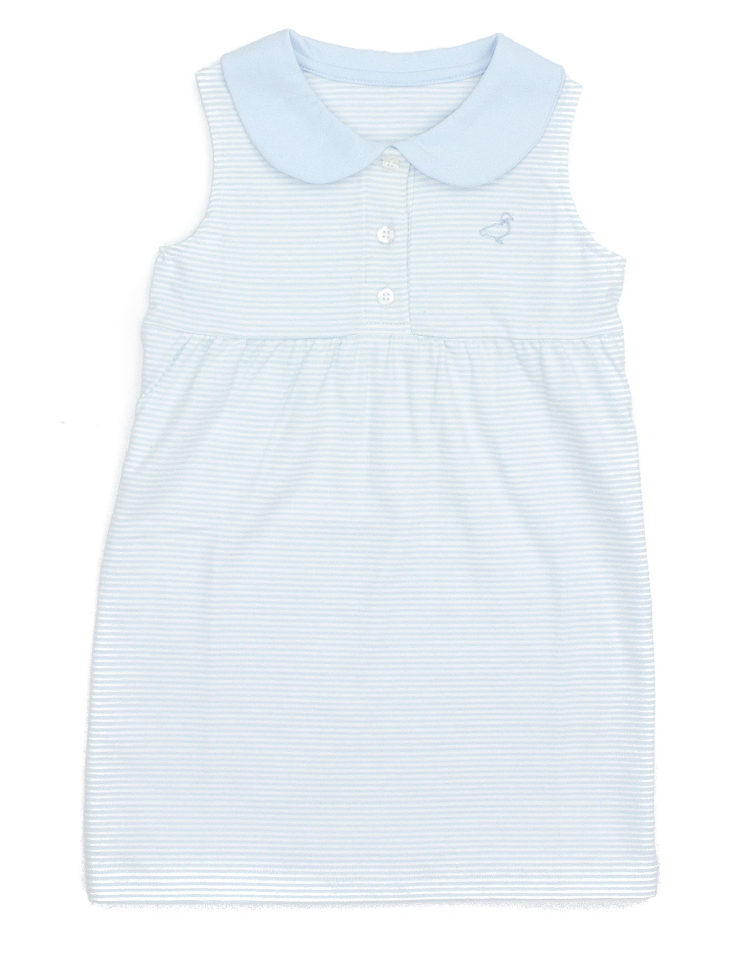 Properly Tied Girls Powder Blue Stripe Jackson Dress