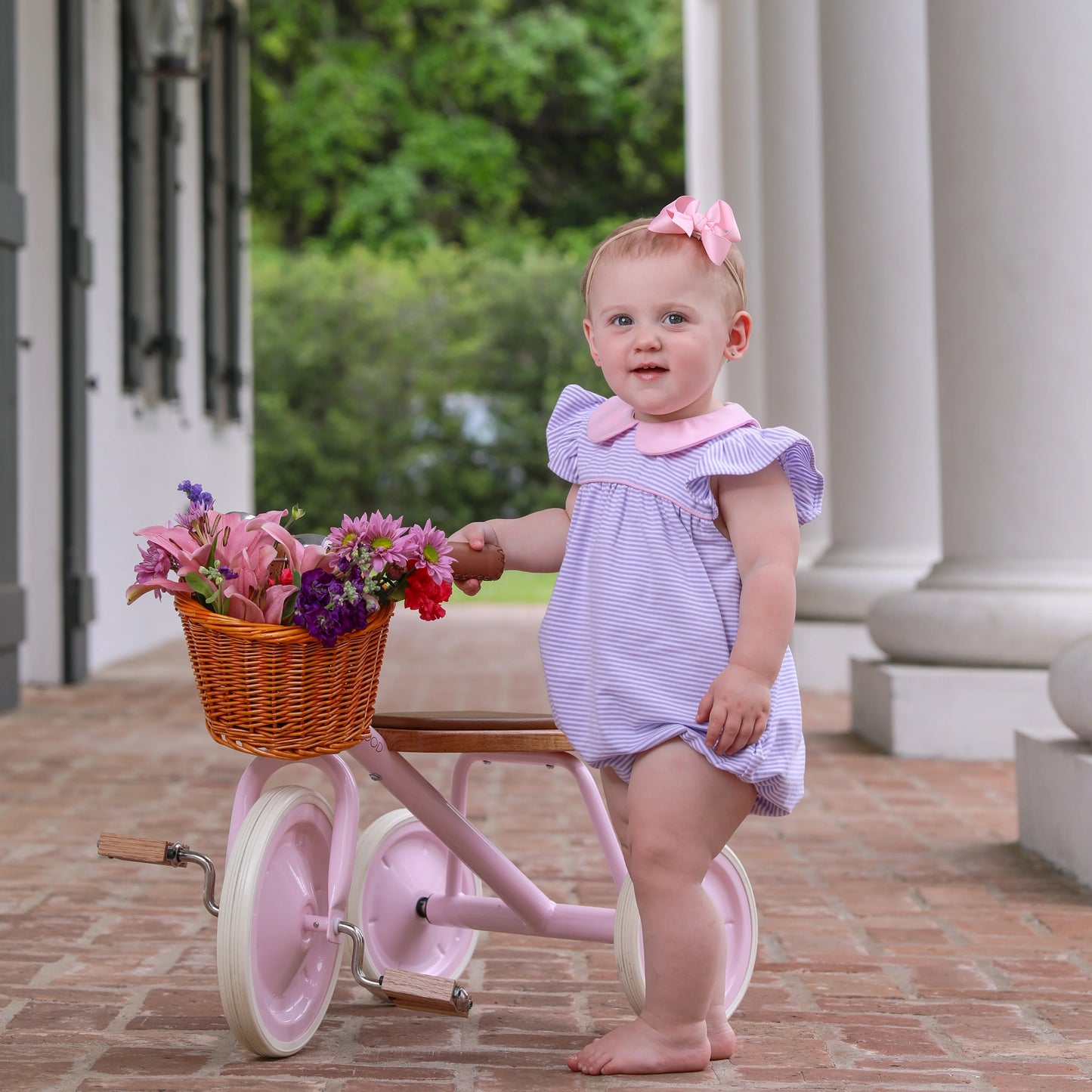 Genevieve Bubble - Lavender Stripe/Light Pink