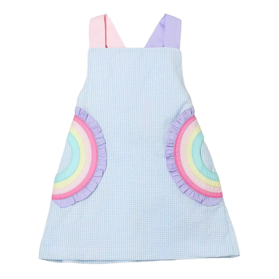 Rainbow Skye Light Blue Seersucker Dress