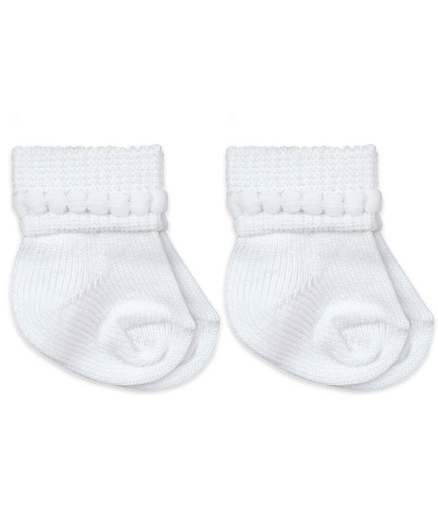White Bubble Bootie Socks 2-Pair Pack