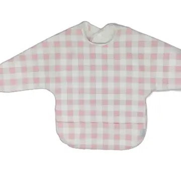 Pink Gingham Catch All Bib