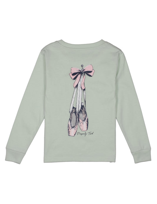 Properly Tied Girls Pale Mint Long Sleeve - Ballet