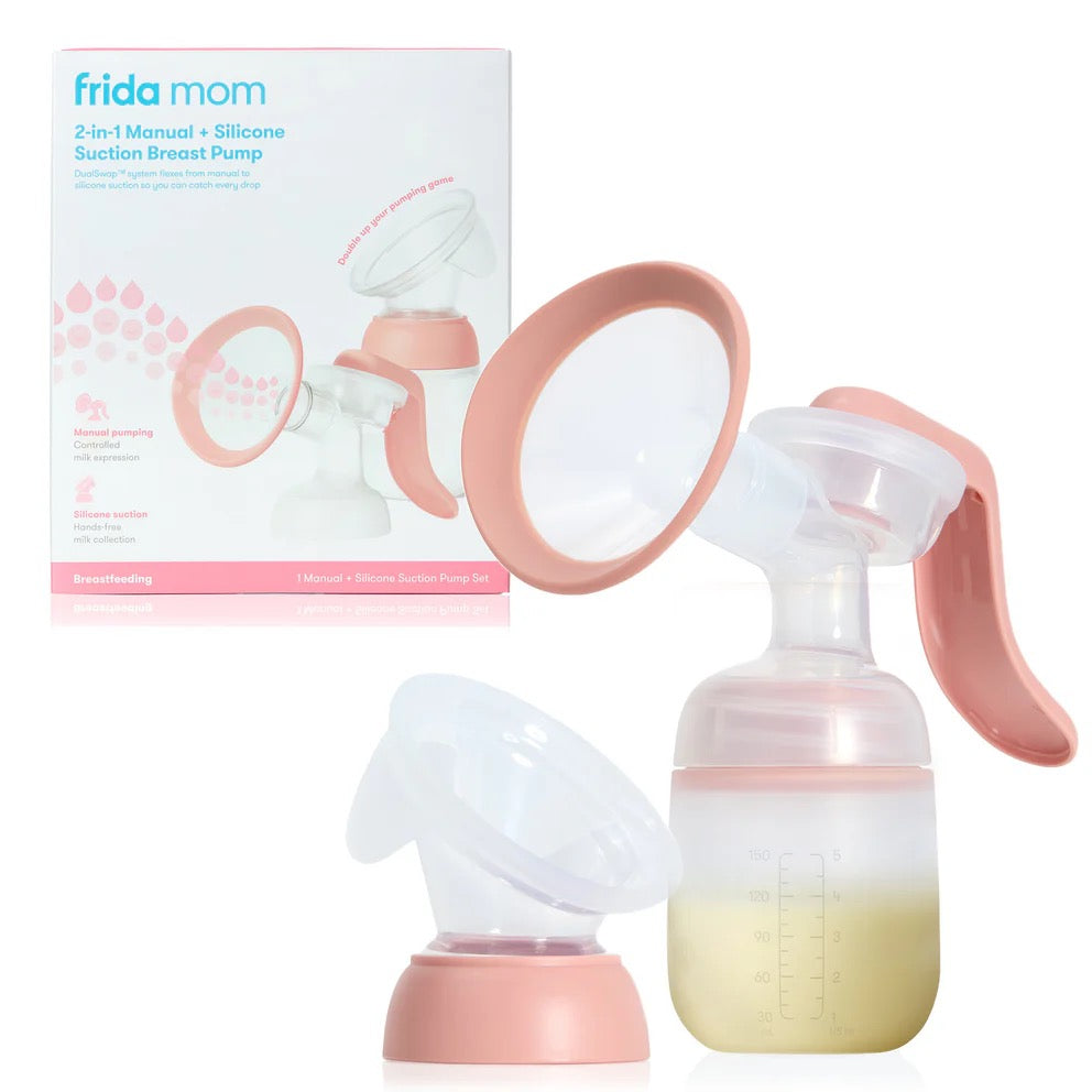 2-in-1 Manual + Silicone Suction Breast Pump