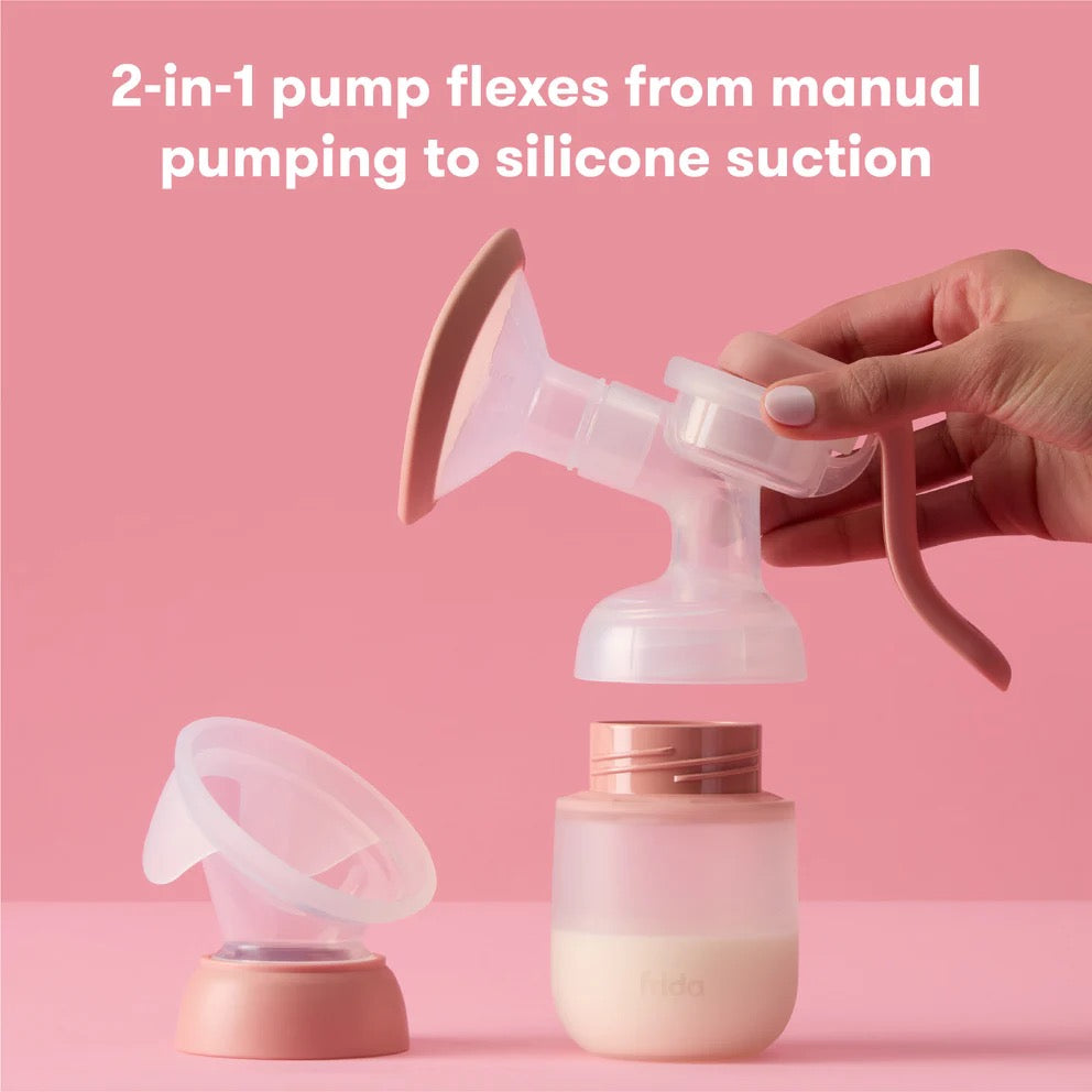 2-in-1 Manual + Silicone Suction Breast Pump