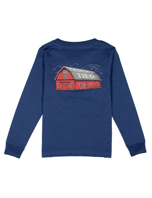 Properly Tied Boy's River Blue Barn Long Sleeve Tee
