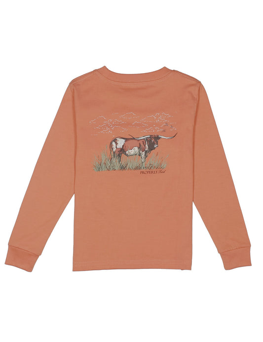 Properly Tied Boys Mango Longhorn Long Sleeve Tee