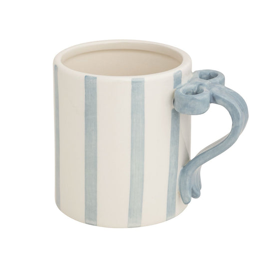 Stripe Bow Handle Mug