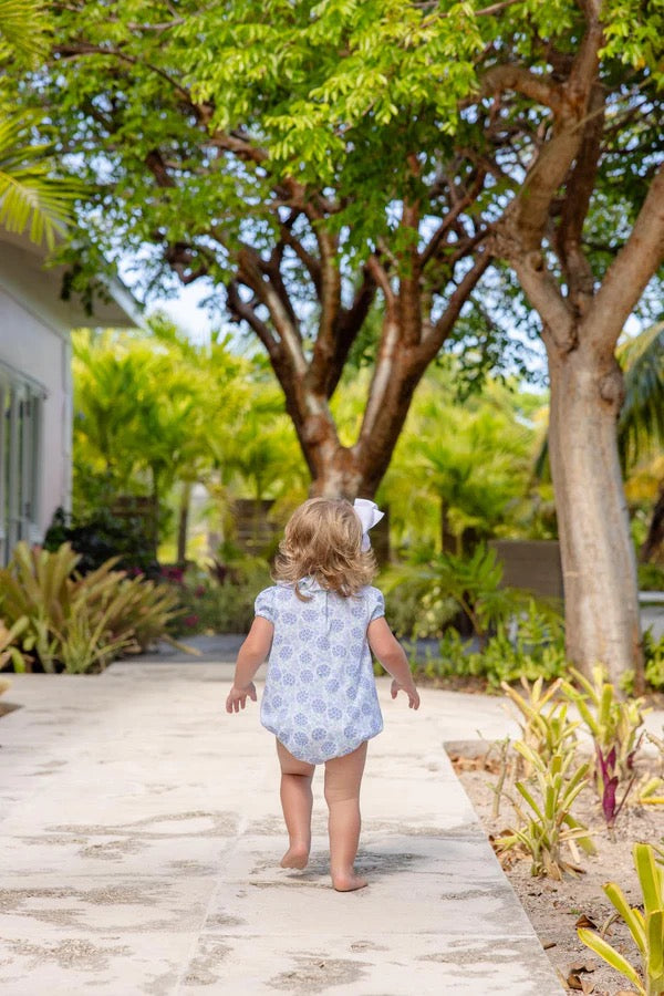 Handful of Hydrangeas/Worth Avenue White Ramona Ruffle Bubble - Pima