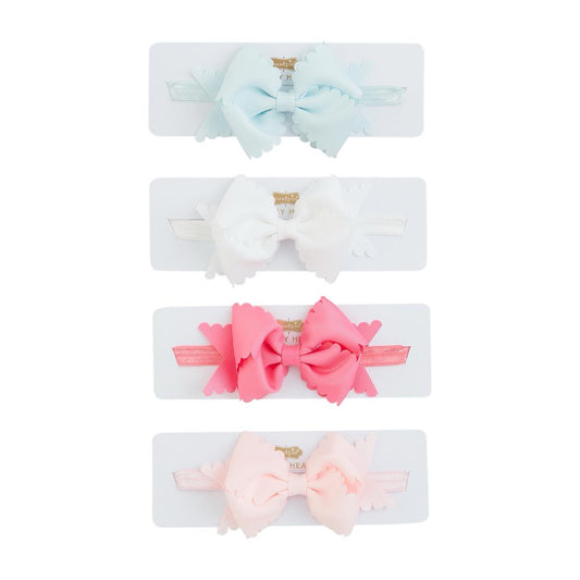 Scallop Bow Headband (Multiple Colors Available)