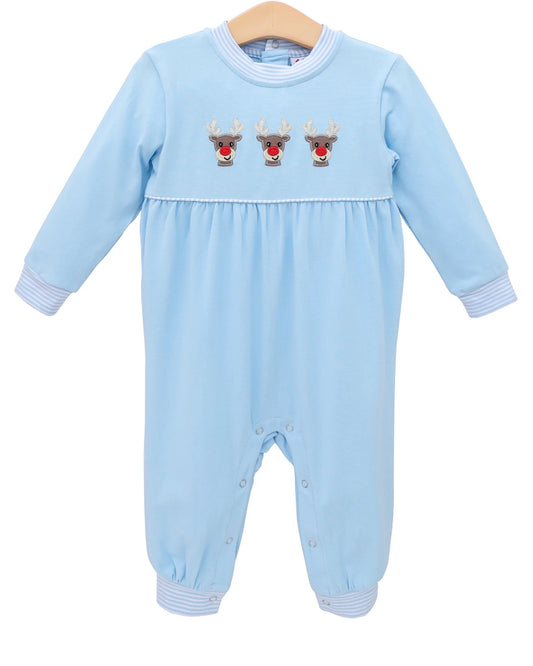 Boy's Run Run Rudolph Romper