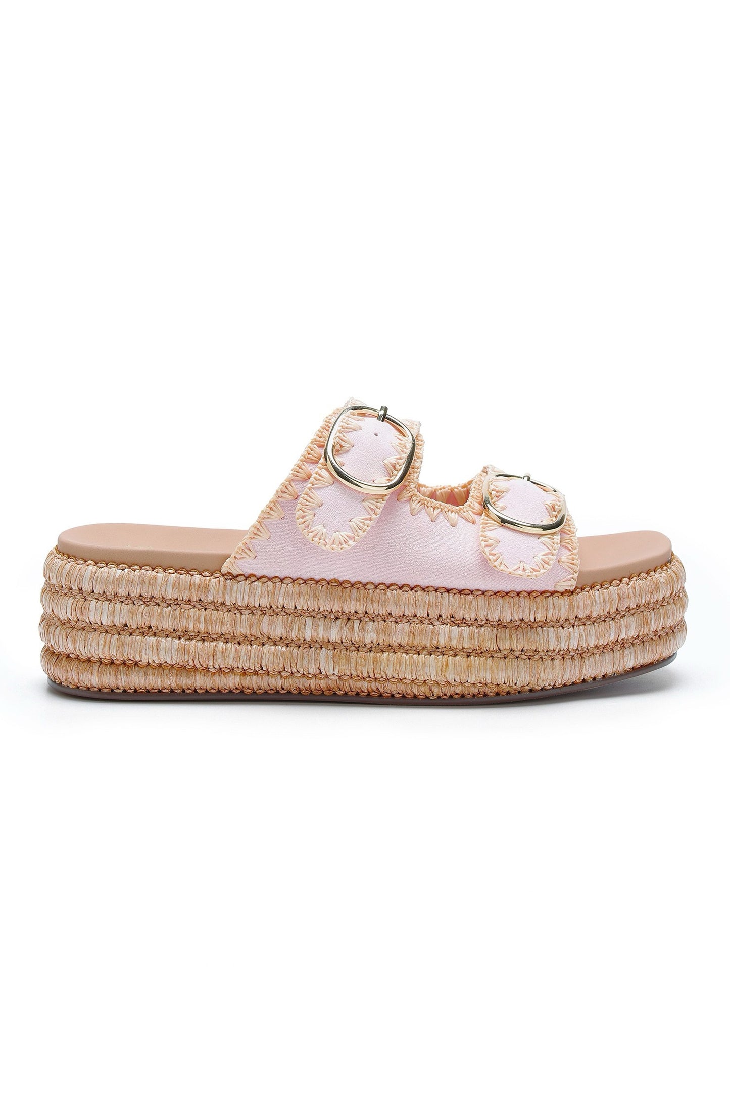 Melody Pink Platform Slide Sandals