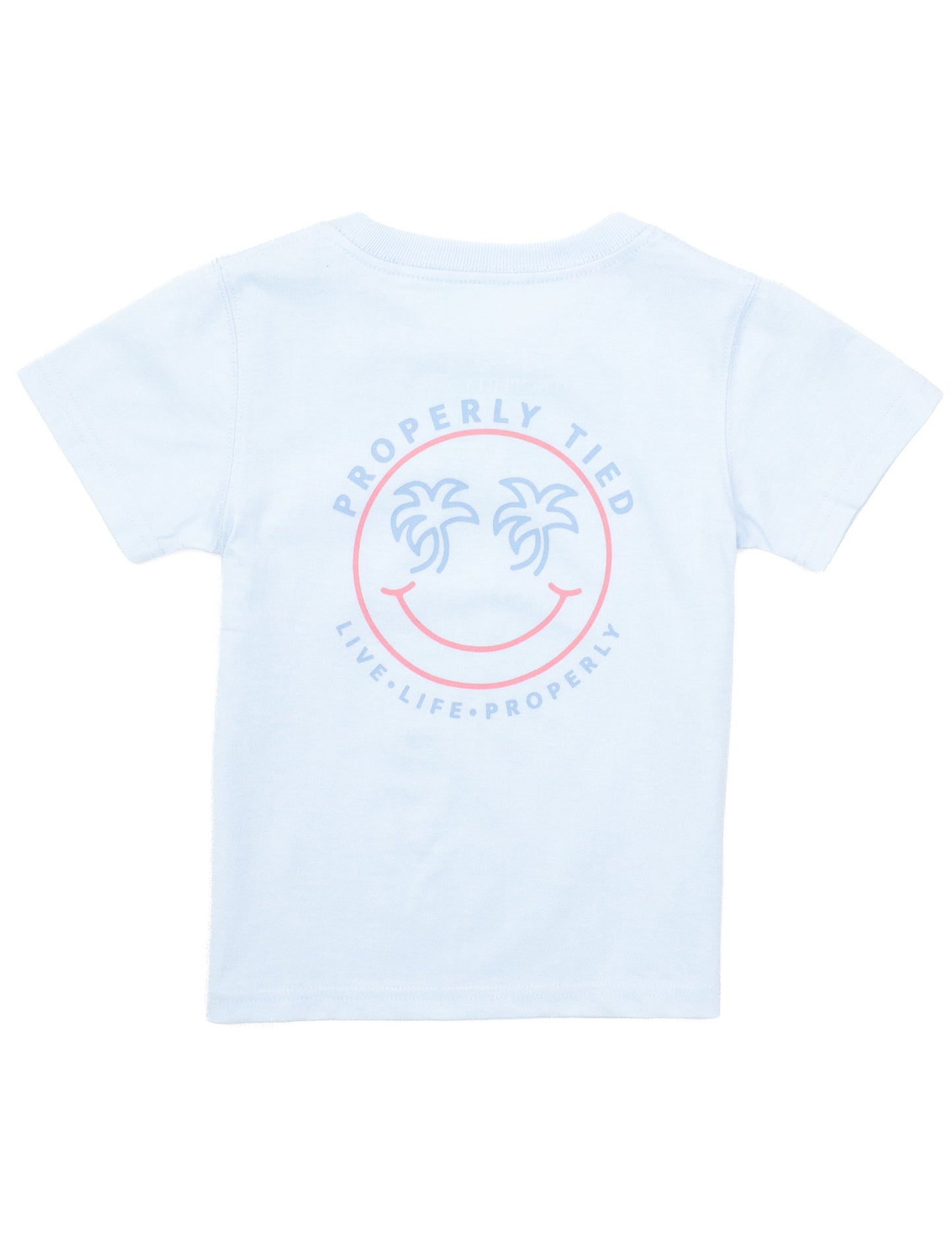 Properly Tied Girls Periwinkle Smiley Short Sleeve Tee