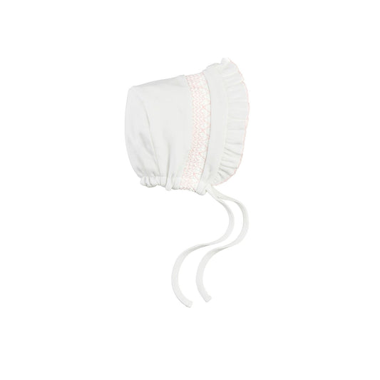 Pink Smocked Bonnet