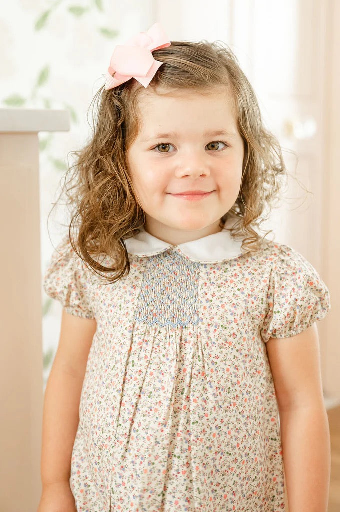 Mini Tan Floral Sadie Dress