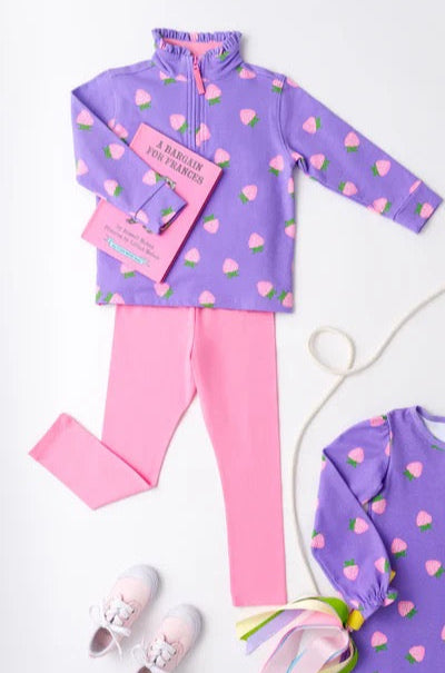 Sanibel Strawberry Canter Collar Half-zip