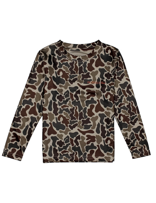 Properly Tied Boys Sportsman Performance Long Sleeve - Vintage Camo