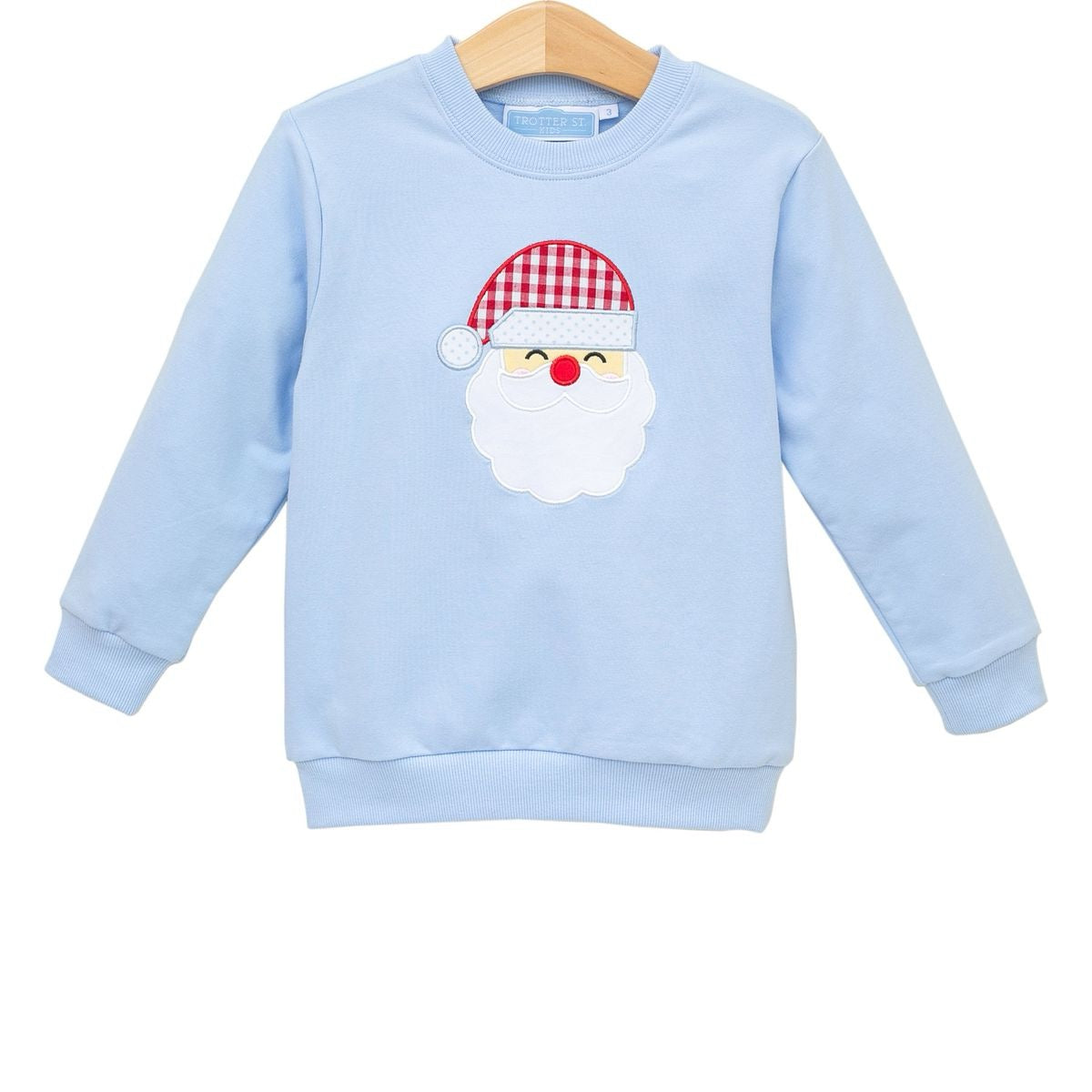Light Blue Santa French Terry Pullover
