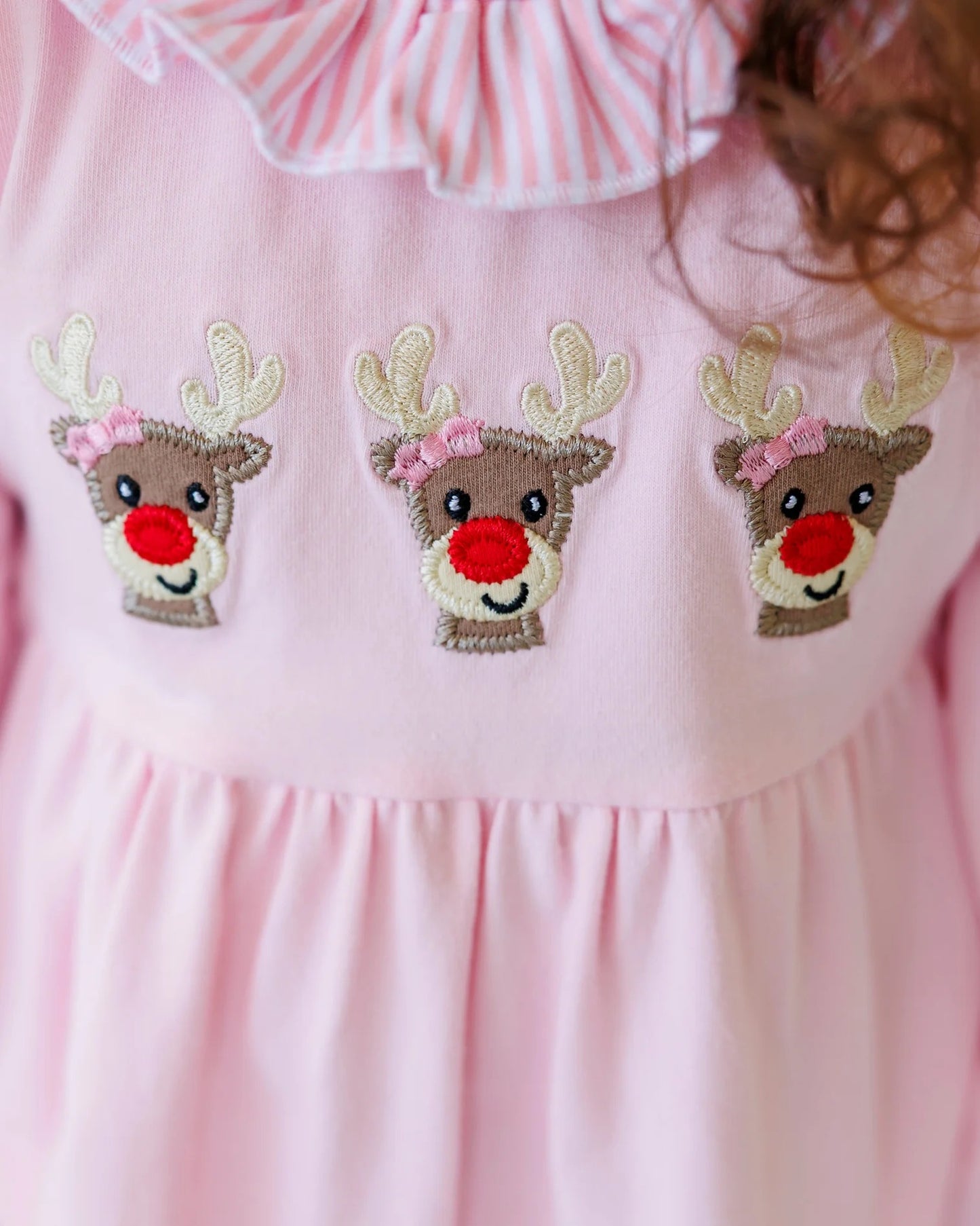 Girl's Run Run Rudolph Ruffle Pants Set
