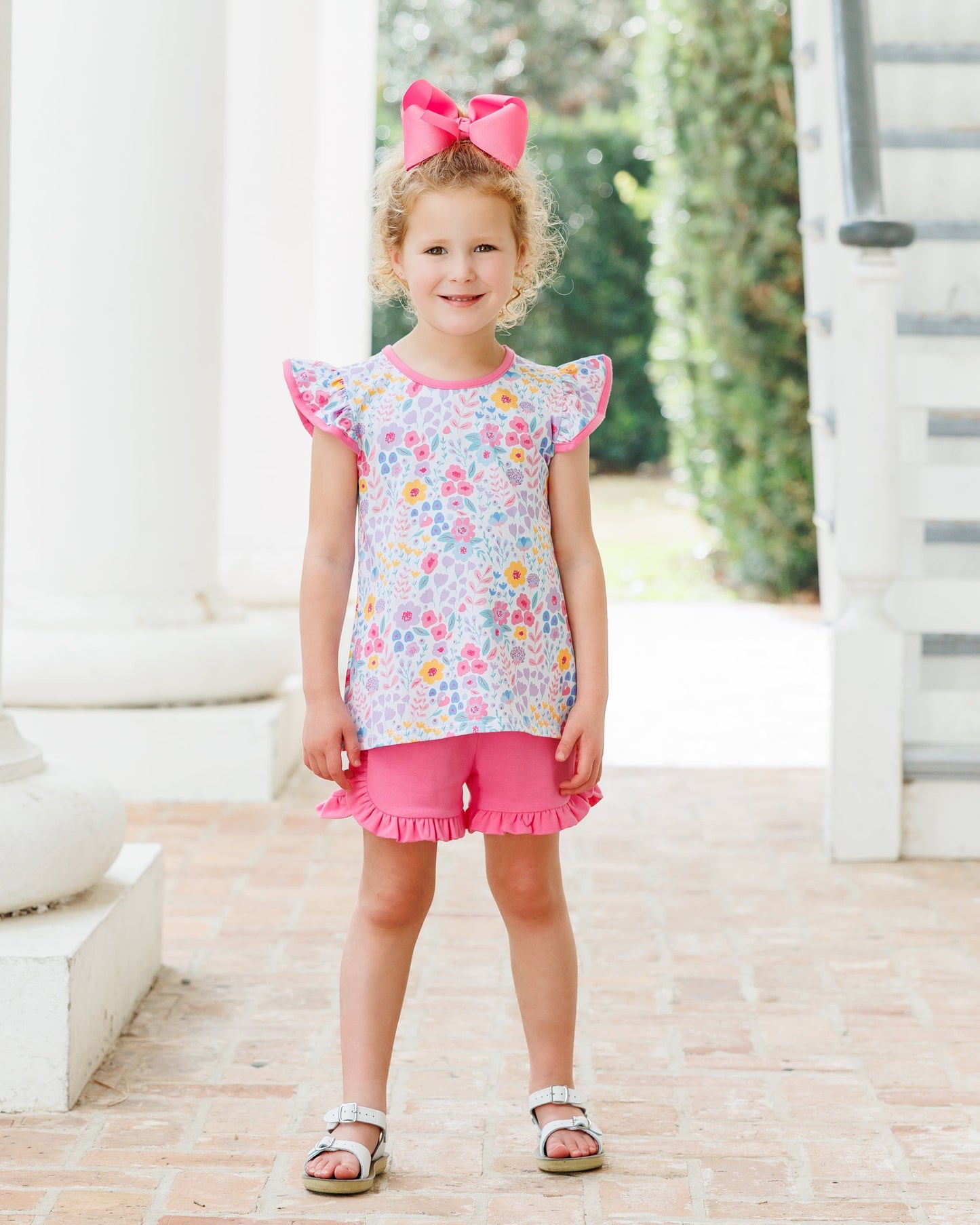 Poppies & Petals Ruffle Short Set