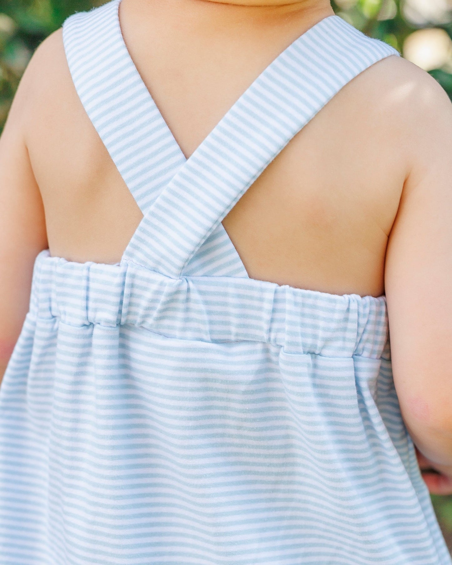 Luke Sunsuit - Light Blue Stripe & Yellow