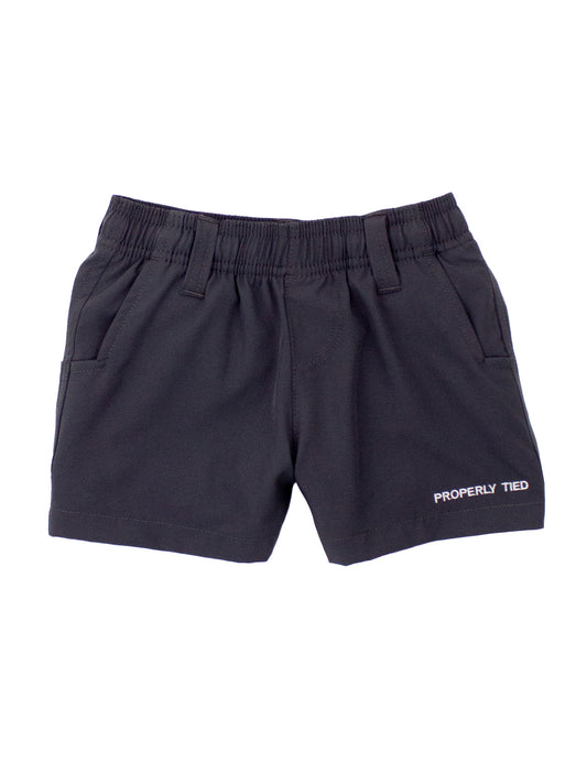 Properly Tied Boys Pintail Short - Charcoal