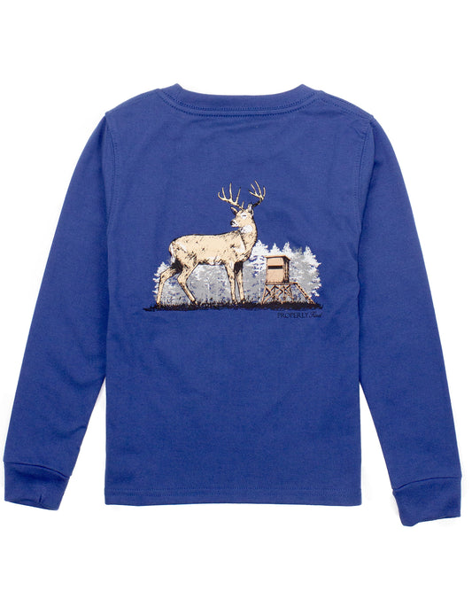 River Blue Deer Season Long Sleeve Tee