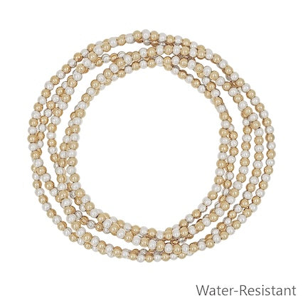 MB - Mclain Water Resistant Gold & Silver Bracelet Stack