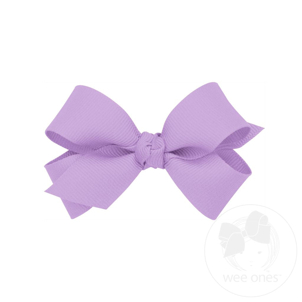 Light Orchid Classic Grosgrain Hair Bow (Knot Wrap)