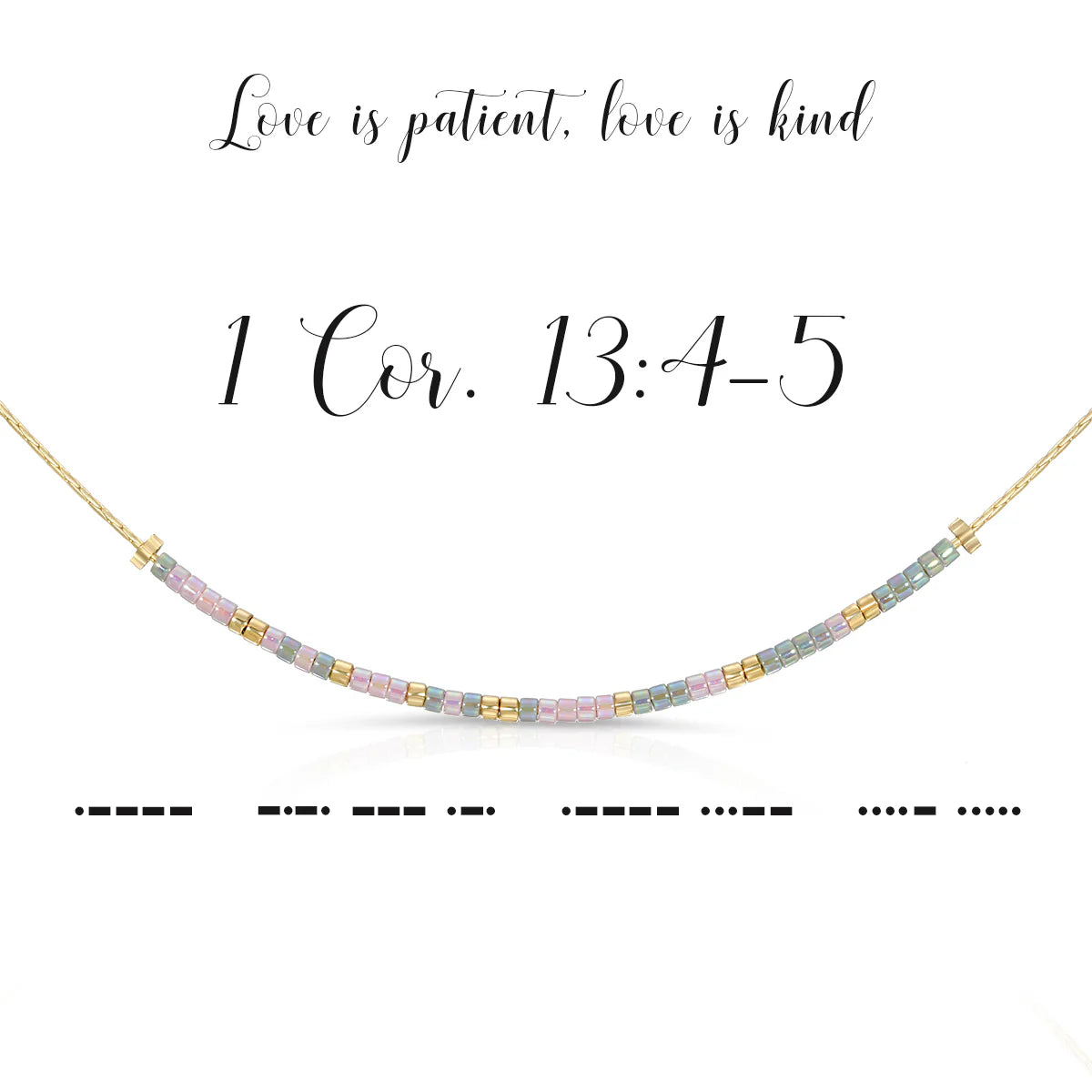 1 Cor. 13:4-5 Dot & Dash Necklace