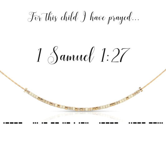 1 Samuel 1:27 Dot & Dash Necklace