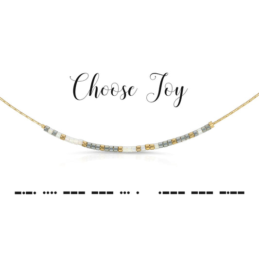 Choose Joy Dot & Dash Necklace