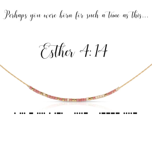Esther 4:14 Dot & Dash Necklace