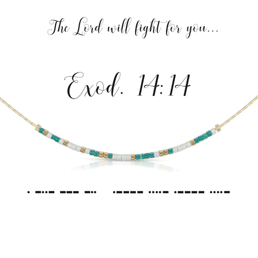 Exodus 4:14 Dot & Dash Necklace